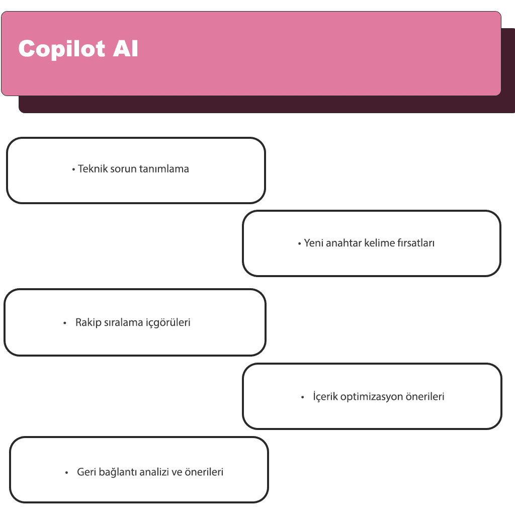 semrush copilot ai hakkında bilgilendirici infografi