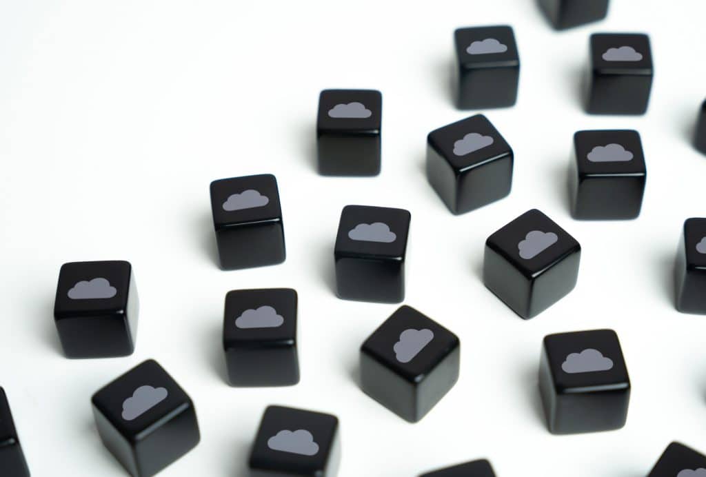 Internet cloud data storage. Cloud computing technology. Internet of things. Corporate ecosystem.