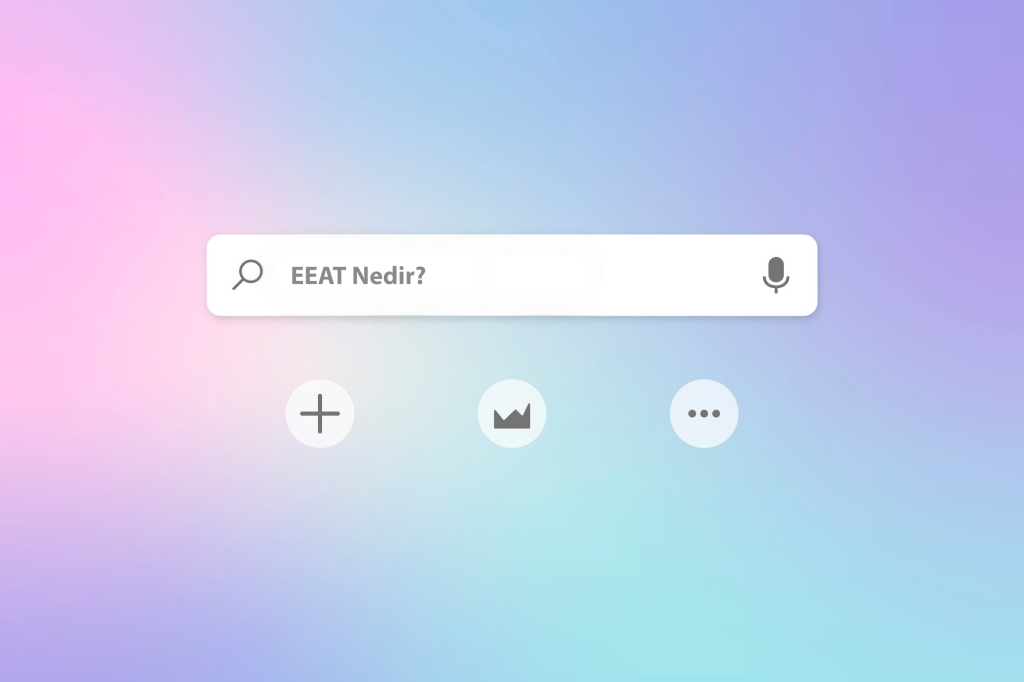 üzerinde eeat'i nedir yazan bir arama çubupu görseli